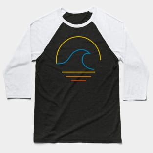 Minimal Wave and Sun Baseball T-Shirt